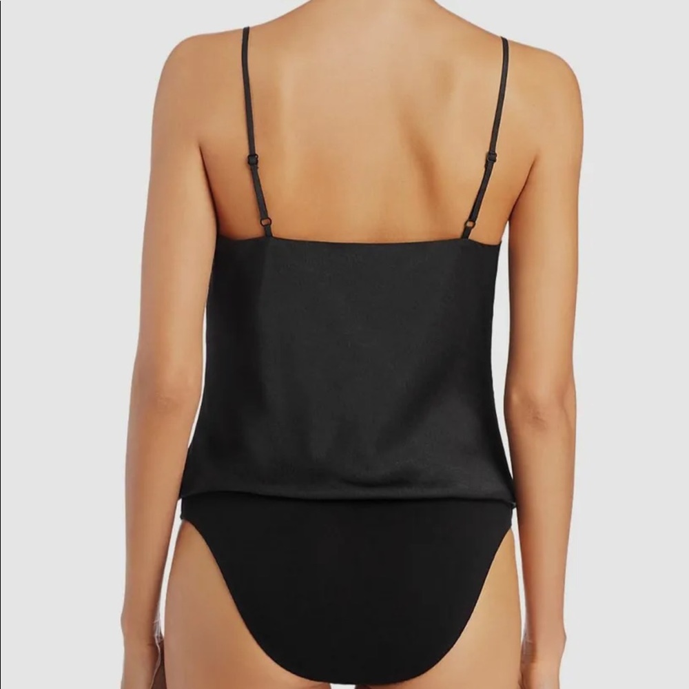 🔥WAYF🔥BLACK COWL NECK BODYSUIT ADJUSTABLE STRAPS X-SMALL NWT - Picture 2 of 2
